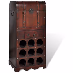 Cette étagère peut stocker jusqu'à 9 bouteilles. Dans la partie supérieure, se trouve un coffre pour entreposer tous les uste ...