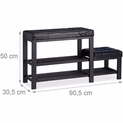 Rack à chaussures avec assise Ranger les chaussures dans le couloir, la salle de séjour ou la chambre à coucher Design chic q ...
