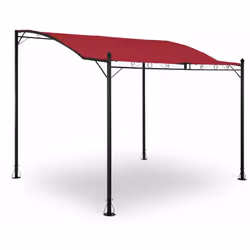 Couleur Rouge Dimensions du toit 2,6 x 3 m Matériau du toit Polyester 180 g/m2 Matériau de la structure Acier peint par poudr ...