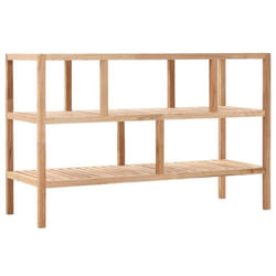 Étagère de salle de bain - Noyer - 100 cm - 3 niveaux - Style scandinave - Bois massif