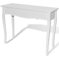 Coiffeuse table maquillage chambre salon meuble d'entrée 100 x 35 cm blanc