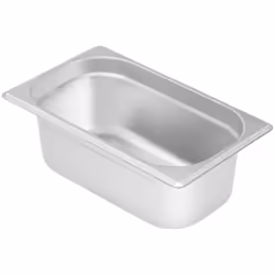 Gastro Norm GN ¼ Matériau Inox Épaisseur du matériau 0,6 mm Profondeur 100 mm Volume (jusqu’à 20 mm du bord) 2,2 l Volume (ju ...