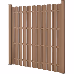Clôture de jardin Cette clôture protège bien contre le vent et les regards curieux. Decription : - 11 planches devant, 10 pla ...