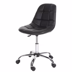 Chaise de bureau pivotante - Décoshop26 - 04_0002031 - Noir - Réglable en hauteur - 5 roulettes