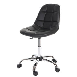 Chaise de bureau pivotante - Décoshop26 - 04_0002031 - Noir - Réglable en hauteur - 5 roulettes