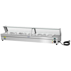 Helloshop26 - Bain marie 2 200 watts - 5 x gn - 1/2 - avec robinet de vidange