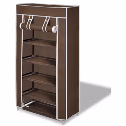 Cette armoire à chaussures en tube a une couverture en textile non-tissé. Vous pouvez y mettre environ 10 paires de chaussure ...