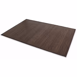 Tapis en bambou avec bordure en coton Couleur: brun foncé Dimension: 180cm x 270cm Lattes de bambou large de 17 mm Dessous an ...