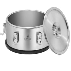 Helloshop26 - Conteneur isotherme 10 litres acier inoxydable brossé