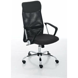 Fauteuil chaise de bureau en maille noir avec 5 roulettes BUR10021
