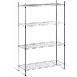 Tagère métallique chromée professionnel - 35 x 90 x 137 cm - 120 kg