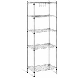Helloshop26 - tagère 5 tablettes professionnelle 35 x 55 x 150 cm - 150 kg métallique grise