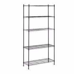 etagere metallique professionnelle noire 35 x 90 x 180 cm 150 kg