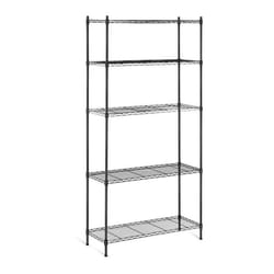 etagere metallique professionnelle noire 35 x 90 x 180 cm 150 kg