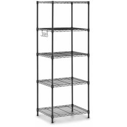 Tagère métallique garage professionnelle 55 x 45 x 150 cm 150 kg noir
