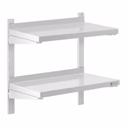 etagere murale professionnelle 2 tablettes acier inoxydable 30 x 60 cm