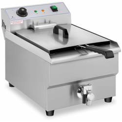 Friteuse électrique professionnelle restaurant 1 x 16 litres robinet de vidange - 230 V