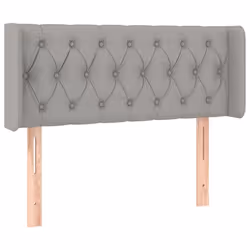 Tête de lit - Meuble - Capitonné - Gris clair - 93x16x78/88 cm - Classique intemporel