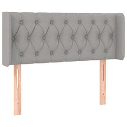 Tête de lit - Meuble - Capitonné - Gris clair - 93x16x78/88 cm - Classique intemporel