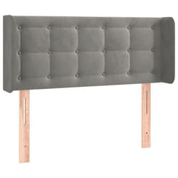 Tête de lit - Non spécifié - 83x16x78/88 cm - Velours gris clair - Classique - Intemporel