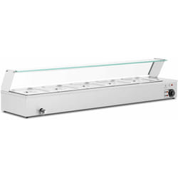 Bain-marie chauffe-plat bain-marie vitrine bain-marie professionnelle 2 000 watts 5 x gn 1/2 robinet de vidange