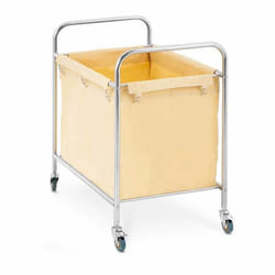 Chariot à linge - Multicolore - 250 Litres - 4 roues caoutchouc - 2 roues avec freins - Sac imperméable