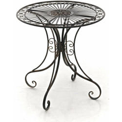Table de jardin en fer forgé diamètre ø 70 cm bronze vieilli MDJ10050