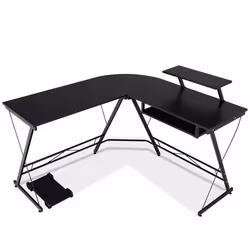 Bureau dangle - Non spécifié - 1265 x 130 x 94 cm - Rangement CPU - Étagère pour écran - Plateau coulissant