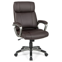 Chaise de bureau - MARQUE - Ergonomique - Cuir PU - Hauteur réglable - Accoudoirs rembourrés