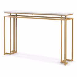 Caractéristiques : L'élégant plateau de table en faux marbre se marie bien avec le cadre doré pour un attrait luxueux Le cadr ...