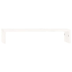 Support de moniteur 50 x 27 x 10 cm bois de pin solide blanc