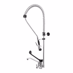 Mitigeur robinet de cuisine professionnel avec douchette laiton chrome