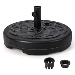 Helloshop26 - Pied de parasol lourd pour parasol diamètre 38 et 48 mm socle parasol extérieur en hdpe rempli de 39kg sable/ 23 litres eau 56 x 30 cm