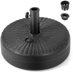 Helloshop26 - Pied de parasol pour parasol diamètre 38 mm - 48 mm socle parasol extérieur en hdpe rempli de 30 kg sable/ 15,5l eau 45 x 30 cm