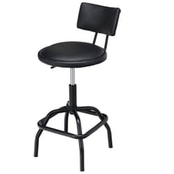 Tabouret de bar réglable 62 - 73 cm chaise de bar pivotant avec dossier rembourré et repose-pieds pour bars cuisines