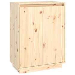 Meuble à chaussures - Non spécifié - 60 x 35 x 80 cm - Bois de pin massif - 1 tiroir - Marron