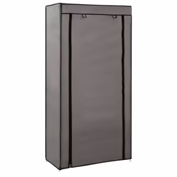 Armoire à chaussures - Non spécifié - 58 x 28 x 106 cm - 10 paires - Tissu gris - 5 niveaux