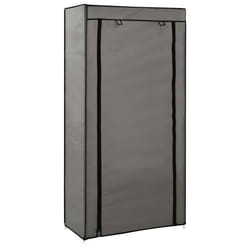 Armoire à chaussures - Non spécifié - 58 x 28 x 106 cm - 10 paires - Tissu gris - 5 niveaux