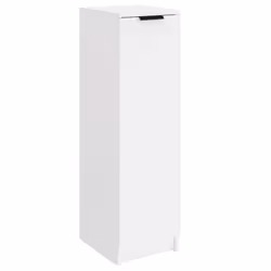 Armoire à chaussures - Blanc - 1 porte - Bois dingénierie - 30 x 35 x 100 cm - Design contemporain