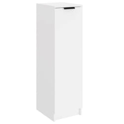 Armoire à chaussures - Blanc - 1 porte - Bois dingénierie - 30 x 35 x 100 cm - Design contemporain