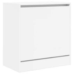Armoire à chaussures - Blanc - 60 x 34 x 635 cm - Bois dingénierie - 1 tiroir - Design contemporain