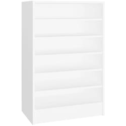 Armoire à chaussures range chaussures rangement meuble entrée couloir salon 60 x 35 x 92 cm bois d'ingénierie blanc