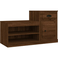 Armoire à chaussures range chaussures rangement meuble entrée couloir salon 100 x 42 x 60 cm bois d'ingénierie brun