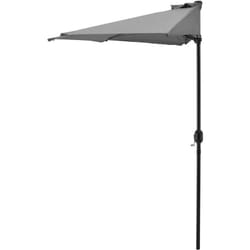 Helloshop26 - Demi parasol de terrasse balcon polyester 300 cm gris