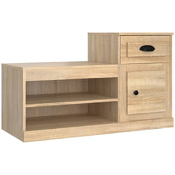 Armoire à chaussures range chaussures rangement meuble entrée couloir salon sonoma 100 x 42 x 60 cm bois d'ingénierie brun