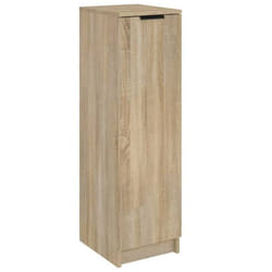 Armoire à chaussures - BR - Sonoma - Bois dingénierie - 1 porte - 3 étagères - 30x35x100 cm