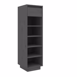Armoire à chaussures - Non spécifié - 30 x 34 x 105 cm - Bois de pin massif - 5 compartiments - 1 tiroir