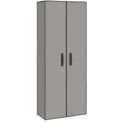 Helloshop26 - Armoire à chaussures range chaussures rangement meuble entrée couloir salon 60 x 30 x 166 cm Tissu gris
