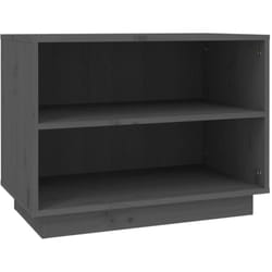 Helloshop26 - Armoire à chaussures range chaussures rangement meuble entrée couloir salon 60 x 34 x 45 cm bois de pin massif gris