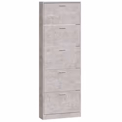Armoire a chaussures range chaussures rangement meuble entree couloir salon 59 x 17 x 169 cm bois d ingenierie gris